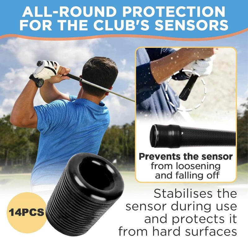 HAVANSIDY 14PCS Sensor Covers for Arccos & Golf Pad Tags, Protective Cover for Club Sensors and Larger Grips, Compatible with Garmin CT10 & Approach R10 - Image 2